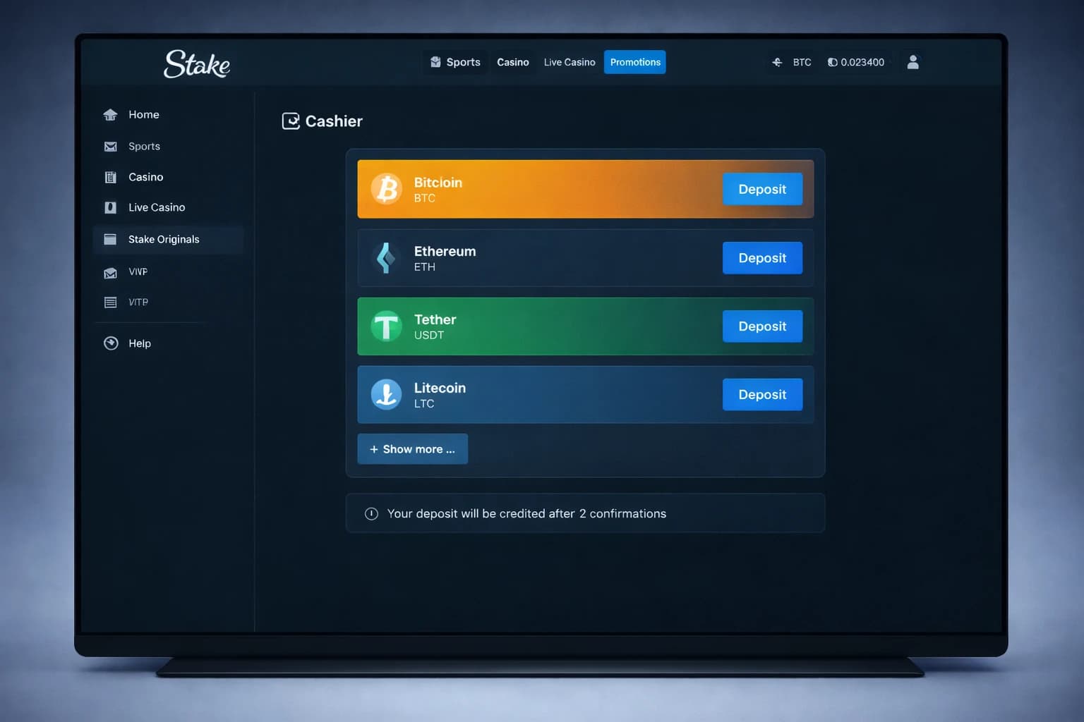 Stake cashier and payments